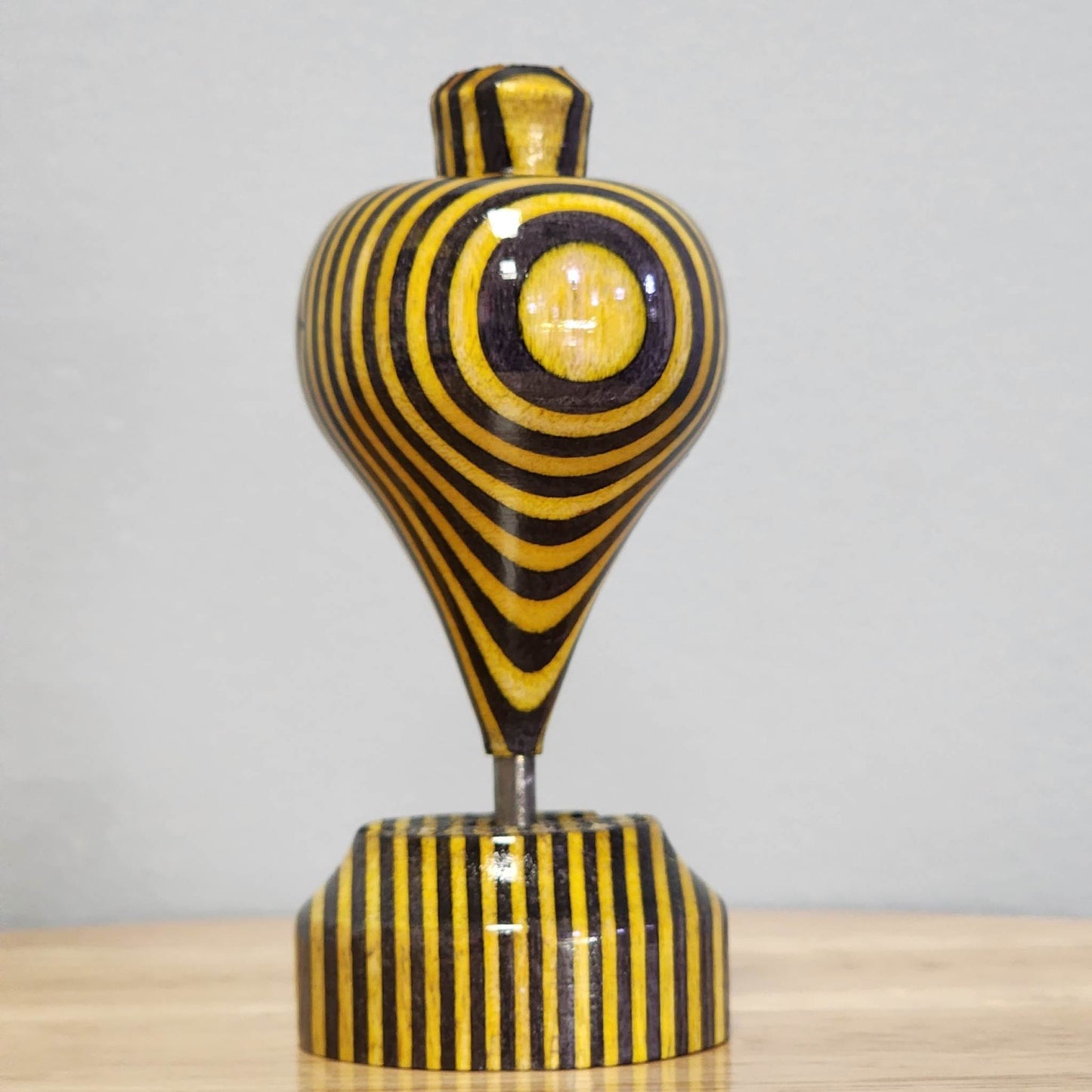 Yellow/Black Wooden Trompo