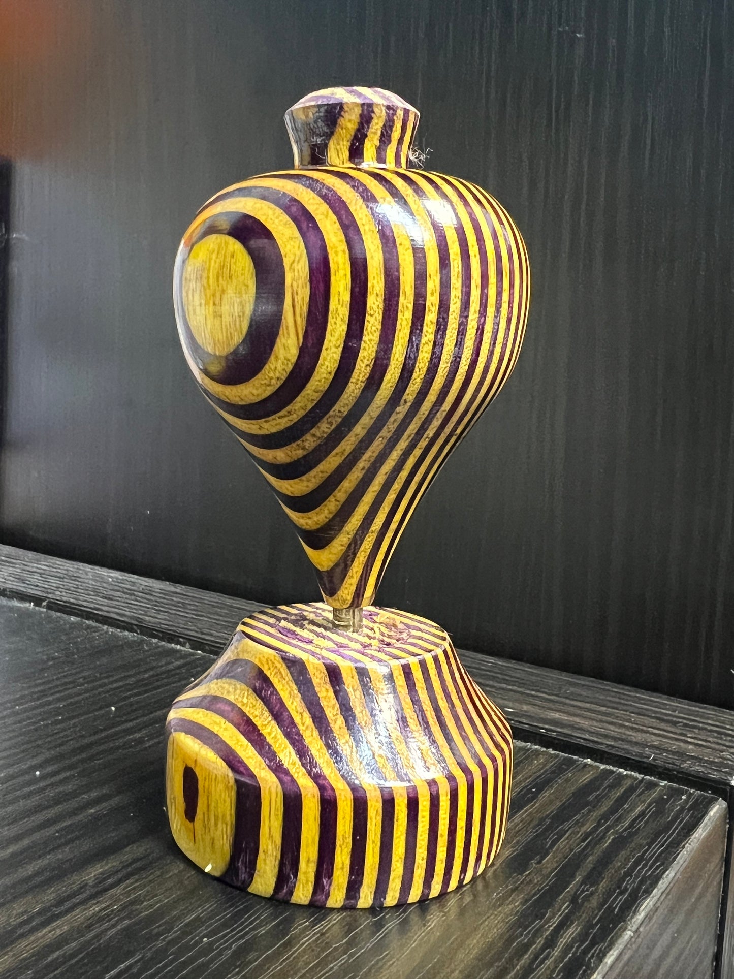 Yellow/Purple “Lakers”  Wooden Trompo